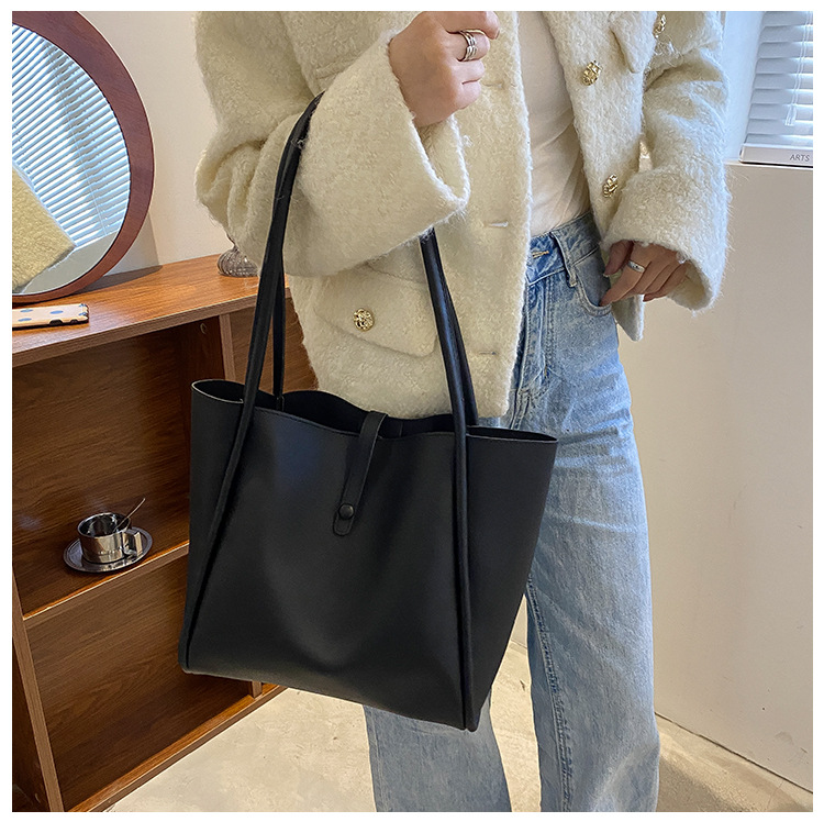 New arrival 2Pcs/set Large Bag Women PU Handbags Fashion Lady Business big Capacity Texture Leather Retro Shoulder Bags Casual Versatile Commuting Tote Bag Vintage Composite Handbag school bags Purse