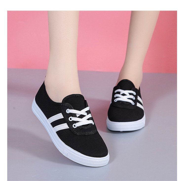 ASSKLO New canvas shoes women's small white cloth shoes board shoes low-top trendy women's flats shoes Versatile