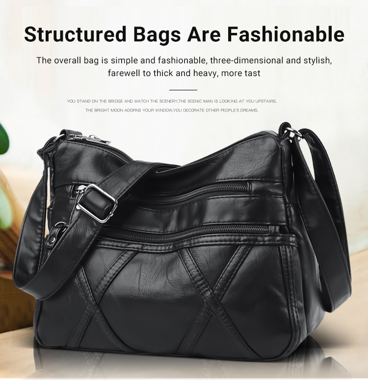 New arrival fashion handbags cross-body bagwomen's bag shoulder bag lightweight soft leather PU shoulder bagmiddle-aged backpack mom bag