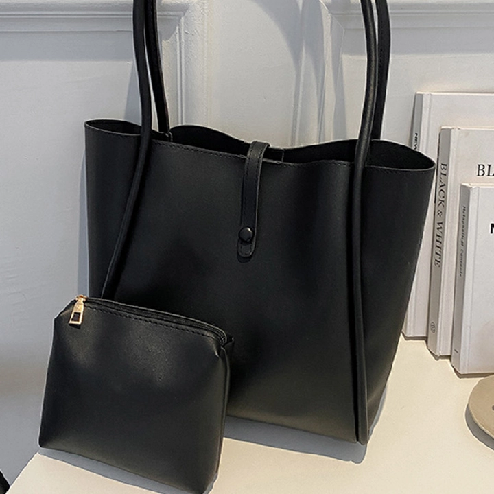 New arrival 2Pcs/set Large Bag Women PU Handbags Fashion Lady Business big Capacity Texture Leather Retro Shoulder Bags Casual Versatile Commuting Tote Bag Vintage Composite Handbag school bags Purse