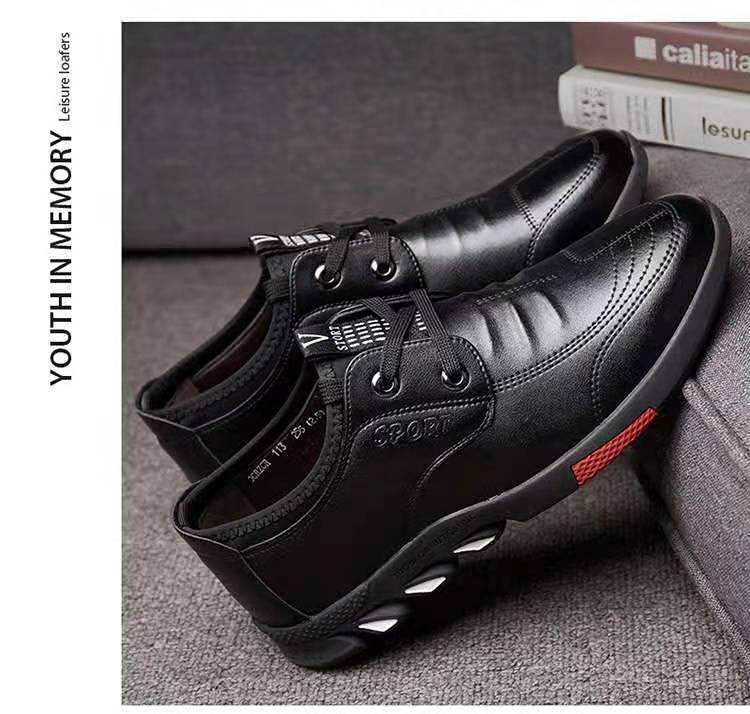 ASSKLO PU leather shoes men's leather casual shoes sport sneaker footwear business leather shoes men's leather shoes dress shoes lace-up shoes fashion versatile casual shoes driving shoes mens trendy