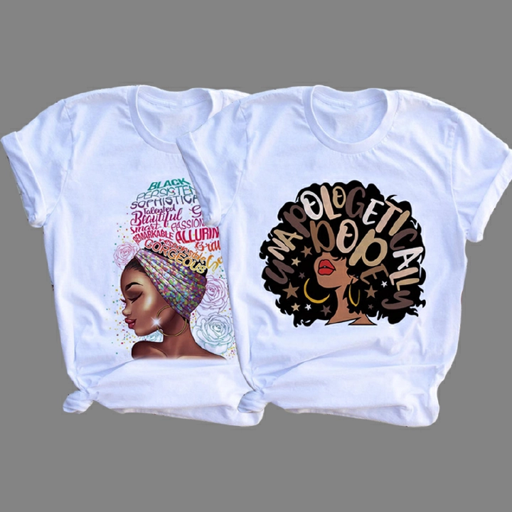 2pcs/set women T-shirt Women Clothes Tops Lady shirt fashion casual Tshirts women top girl print short sleeve personality t-shirt girls t-shirt women's clothes