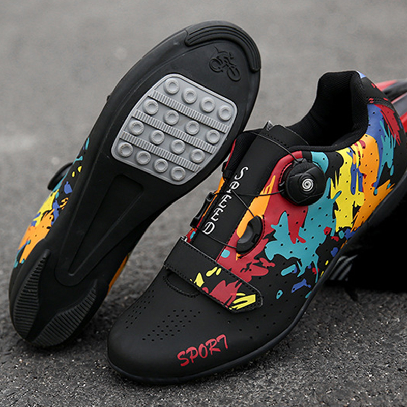 ASSKLO Professional cycling shoes new bike unlocked shoes men's mountain bike lock shoes hard sole breathable road bike shoes cycling shoes
