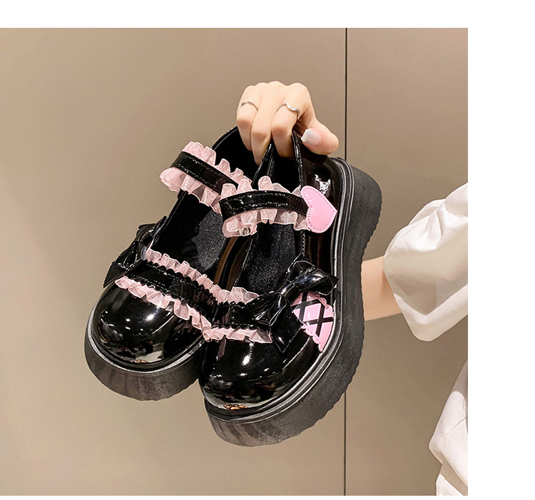 ASSKLO Mary Jane small leather shoes woman spring and autumn 2025 new style preppy style platform lace big head Lolita women's single shoes