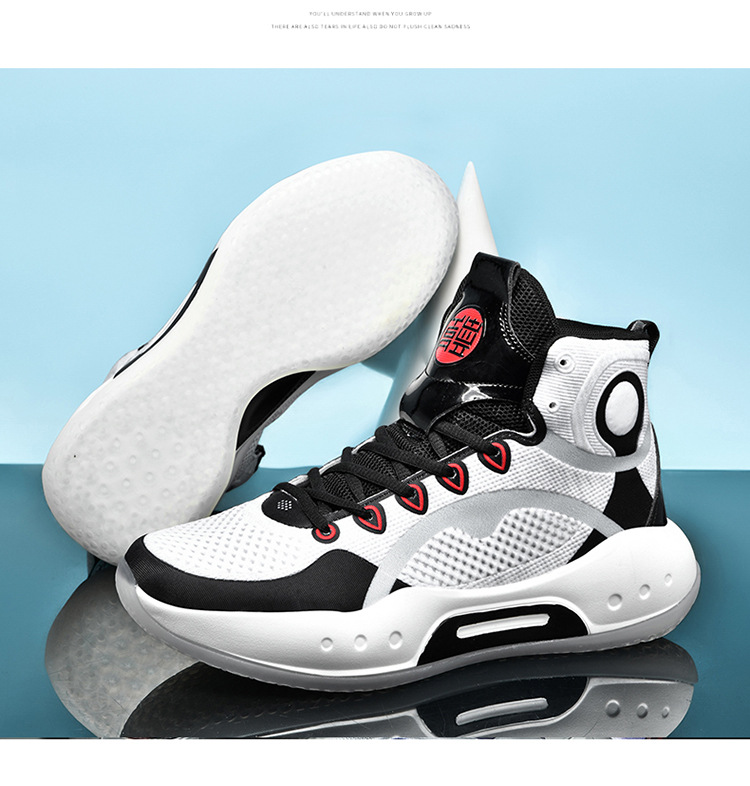 ASSKLO Basketball shoes high stretch unisex sneakers shock absorbing air cushion sneakers casual shoes high top sneakers