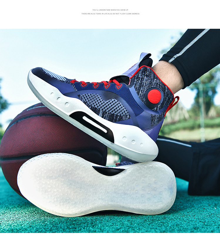 ASSKLO Basketball shoes high stretch unisex sneakers shock absorbing air cushion sneakers casual shoes high top sneakers