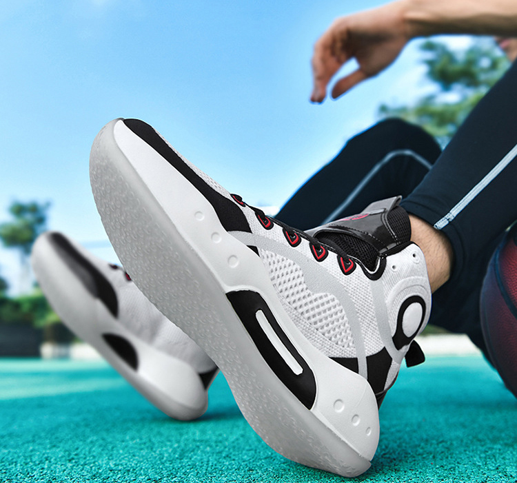 ASSKLO Basketball shoes high stretch unisex sneakers shock absorbing air cushion sneakers casual shoes high top sneakers