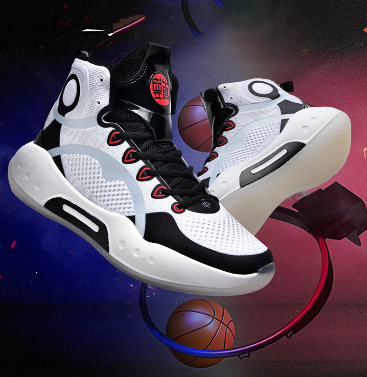 ASSKLO Basketball shoes high stretch unisex sneakers shock absorbing air cushion sneakers casual shoes high top sneakers