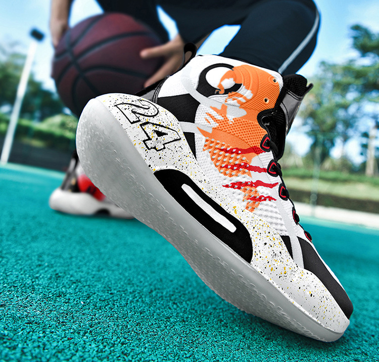 ASSKLO Basketball shoes high stretch unisex sneakers shock absorbing air cushion sneakers casual shoes high top sneakers