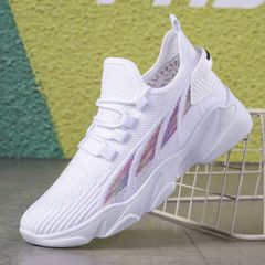 autumn new style fly women casual mesh breathable fashion trendy white shoes Sneakers White 36
