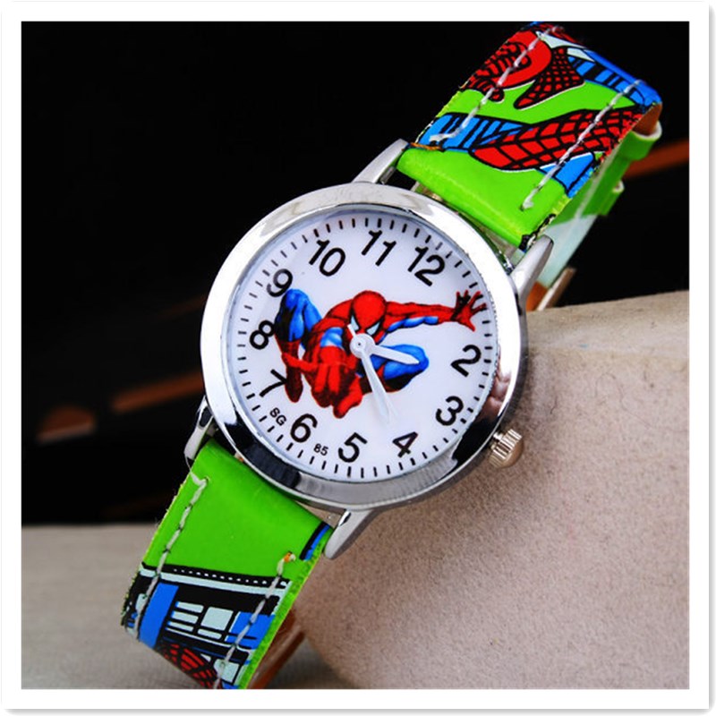 Cool Kids Gift Popular Spider Man Cartoon Children&apos;s Color Printed Belt Boys Students&apos; Watches  Girs Boys Students Children Birthday Gift Watches Sons Daughters Brothers Sisters Nephews Niec