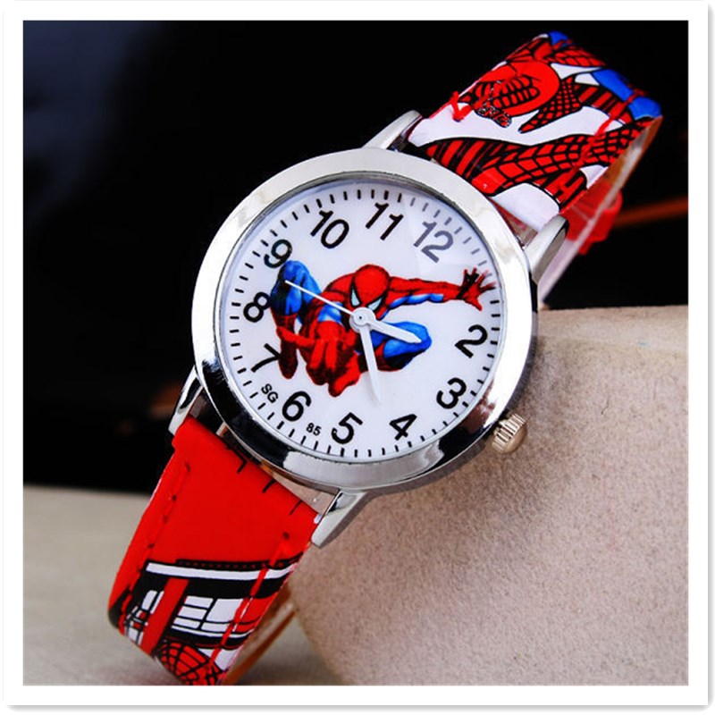 Cool Kids Gift Popular Spider Man Cartoon Children&apos;s Color Printed Belt Boys Students&apos; Watches  Girs Boys Students Children Birthday Gift Watches Sons Daughters Brothers Sisters Nephews Niec