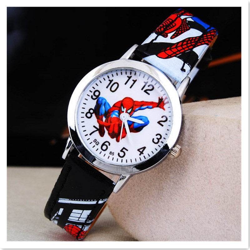 Cool Kids Gift Popular Spider Man Cartoon Children&apos;s Color Printed Belt Boys Students&apos; Watches  Girs Boys Students Children Birthday Gift Watches Sons Daughters Brothers Sisters Nephews Niec