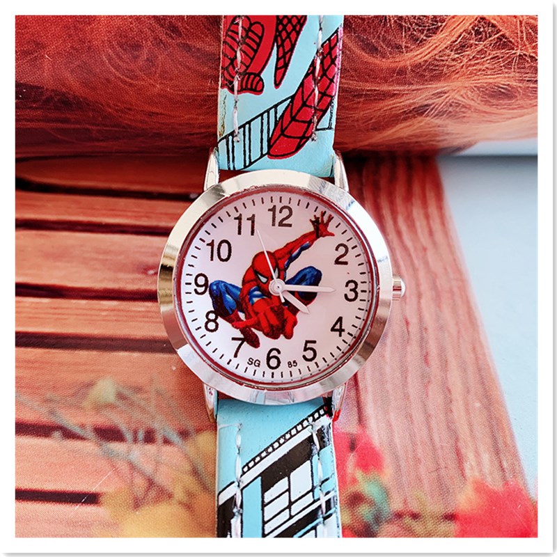 Cool Kids Gift Popular Spider Man Cartoon Children&apos;s Color Printed Belt Boys Students&apos; Watches  Girs Boys Students Children Birthday Gift Watches Sons Daughters Brothers Sisters Nephews Niec