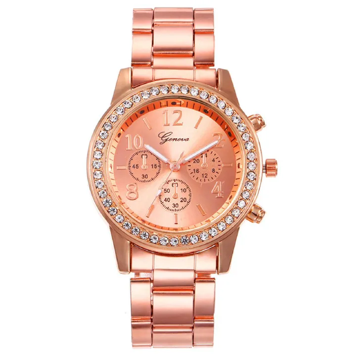 2022 Birthday Gift Luxury Women Watch Quartz Lady Wrist Watch Stainless Steel Casual Diamond Watches Steel Band Geneva Inlaid Diamonds Metal Business Women Watches