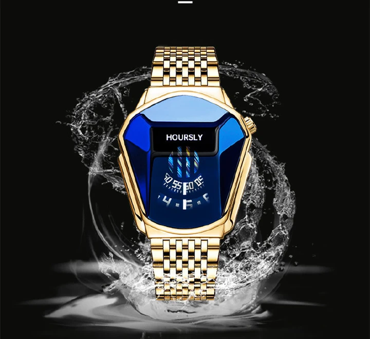 Hoursly Innovative Explorer's Stainless Steel Business Men's Watches Snake Head Locomotive 30M Waterproof Female Students' Cool Wristwatches + Luxury Gift Box Girlfriends Husband's Birthday Holiday  g