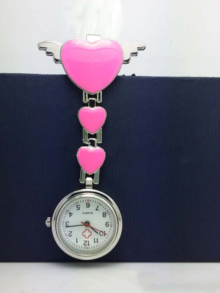 New Cute Harajuku Nurse Watch Women Chest Watch Trend Pocket Watch Hanging Watch Brooch Decoration School Students Boys Girls Quartz Metal Watches + Fantastic Gift Box for Birthday Gifts Sons Daughter