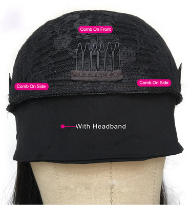 New Arrival Fashion Women&apos;s Curly Wig With Headband High Temperature Fiber Synthetic Black Full Wigs