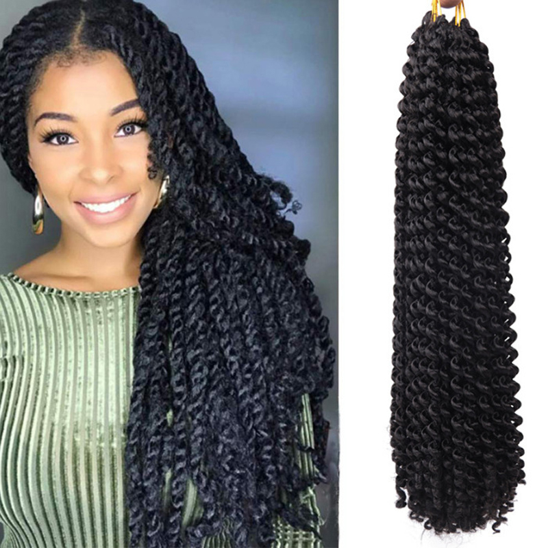 80g/pc 18inch 22Roots/pc Passion Twist Water Wave Curly Wigs Crochet Braids Hair Extensions