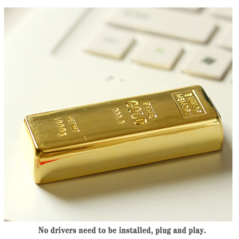 Gold brick model high speed 32G 64G 128G USB Flash Drives flash disk flash drive flashdisk flashdrive pen drive pendrive lashdisks flashdrives pendrives pen drive