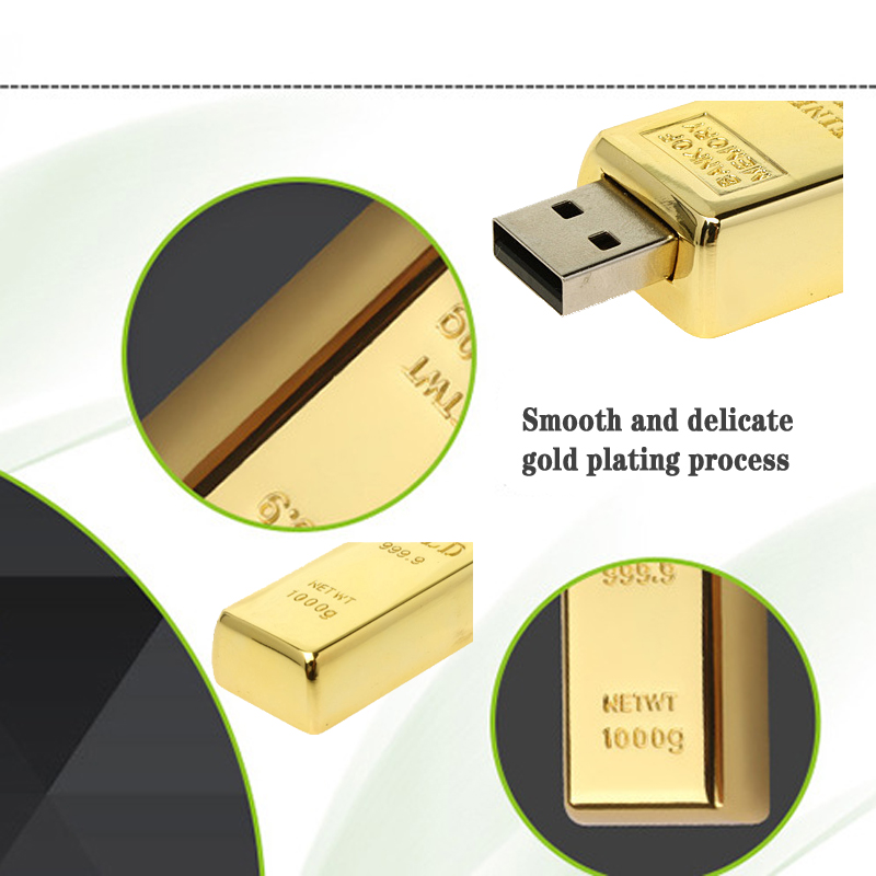 Gold brick model high speed 32G 64G 128G USB Flash Drives flash disk flash drive flashdisk flashdrive pen drive pendrive lashdisks flashdrives pendrives pen drive