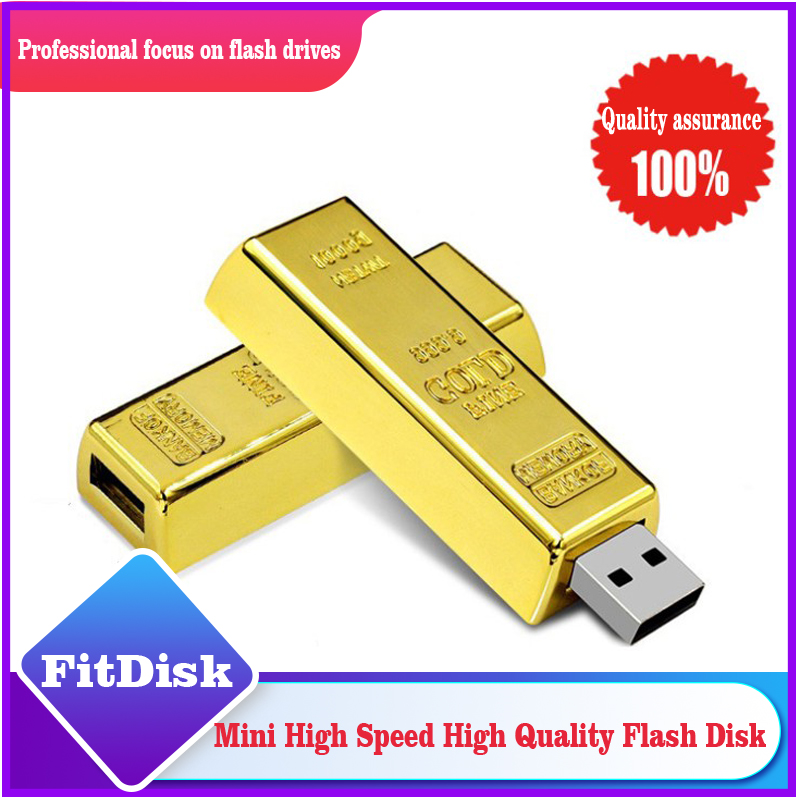 Gold brick model high speed 32G 64G 128G USB Flash Drives flash disk flash drive flashdisk flashdrive pen drive pendrive lashdisks flashdrives pendrives pen drive