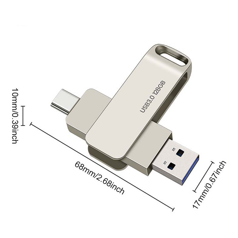 New 2 in 1 type-C phone computer dual-use metal high-speed USB 3.0 flash drives 32G 64G 128G 256G flash drive flash disk flashdisk flash disks flashdrive pen drive pendrive flashdrives flashdisks