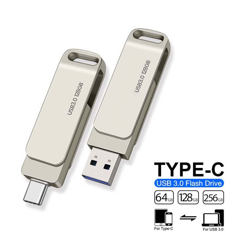 New 2 in 1 type-C phone computer dual-use metal high-speed USB 3.0 flash drives 32G 64G 128G 256G flash drive flash disk flashdisk flash disks flashdrive pen drive pendrive flashdrives flashdisks