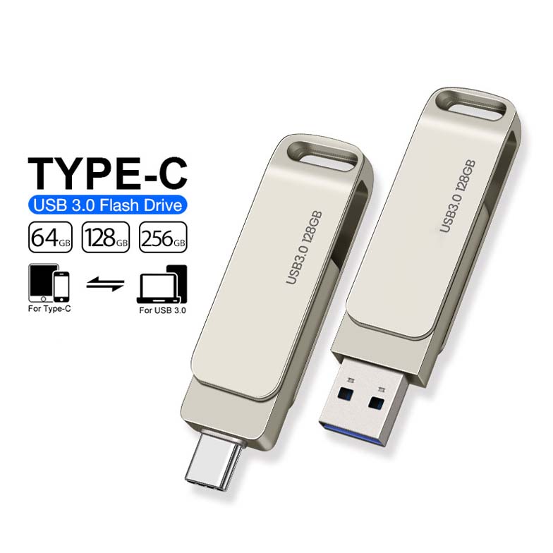 New 2 in 1 type-C phone computer dual-use metal high-speed USB 3.0 flash drives 32G 64G 128G 256G flash drive flash disk flashdisk flash disks flashdrive pen drive pendrive flashdrives flashdisks