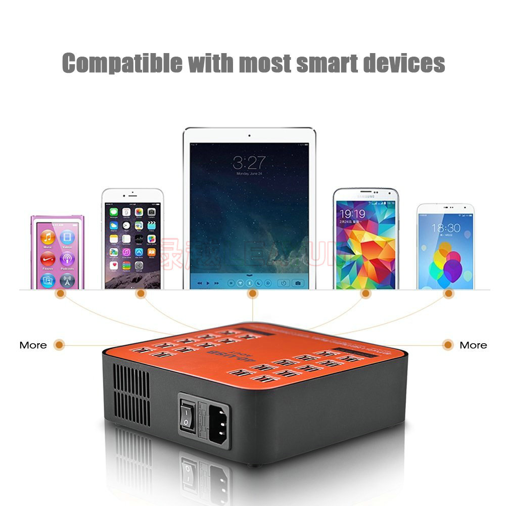 40 Ports USB Smart Digital Adapter Intelligent 150W Multiple Device Mobilephone Desktop Charging
