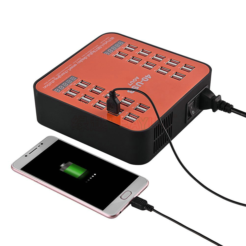 40 Ports USB Smart Digital Adapter Intelligent 150W Multiple Device Mobilephone Desktop Charging
