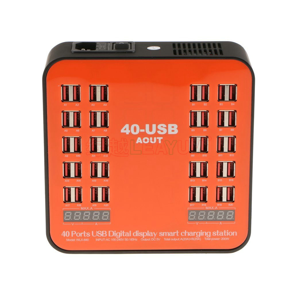 40 Ports USB Smart Digital Adapter Intelligent 150W Multiple Device Mobilephone Desktop Charging