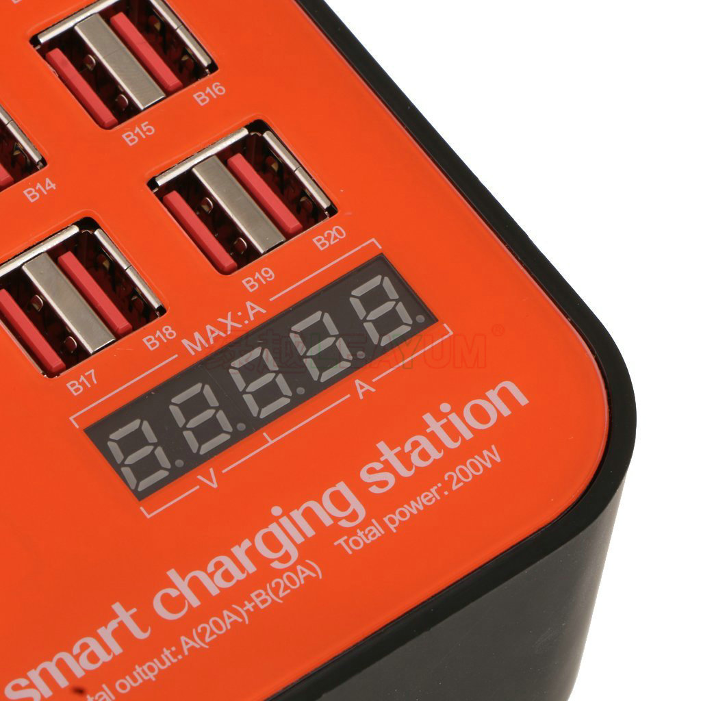 40 Ports USB Smart Digital Adapter Intelligent 150W Multiple Device Mobilephone Desktop Charging