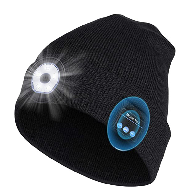 Wireless Music Bluetooth Hat LED Call Night Running Outdoor Lighting Emergency For Christmas gift