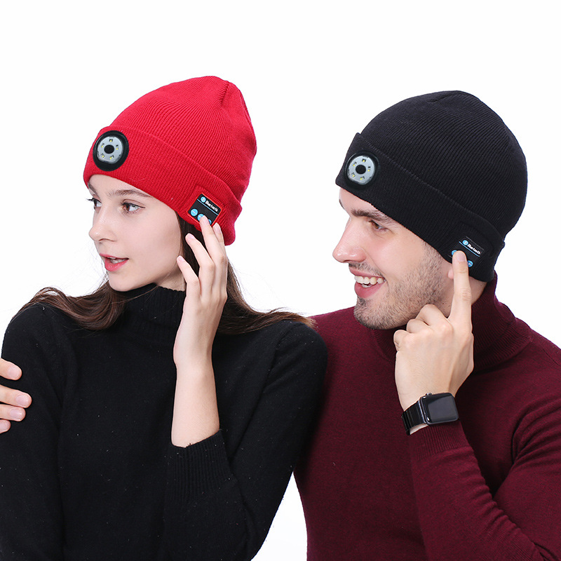 Wireless Music Bluetooth Hat LED Call Night Running Outdoor Lighting Emergency For Christmas gift