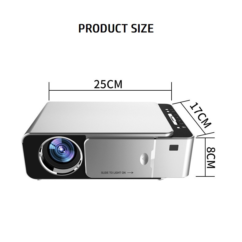 WECHO New T6 Projector 1080p Mobile Phone Same Screen Intelligent WiFi HD Projector