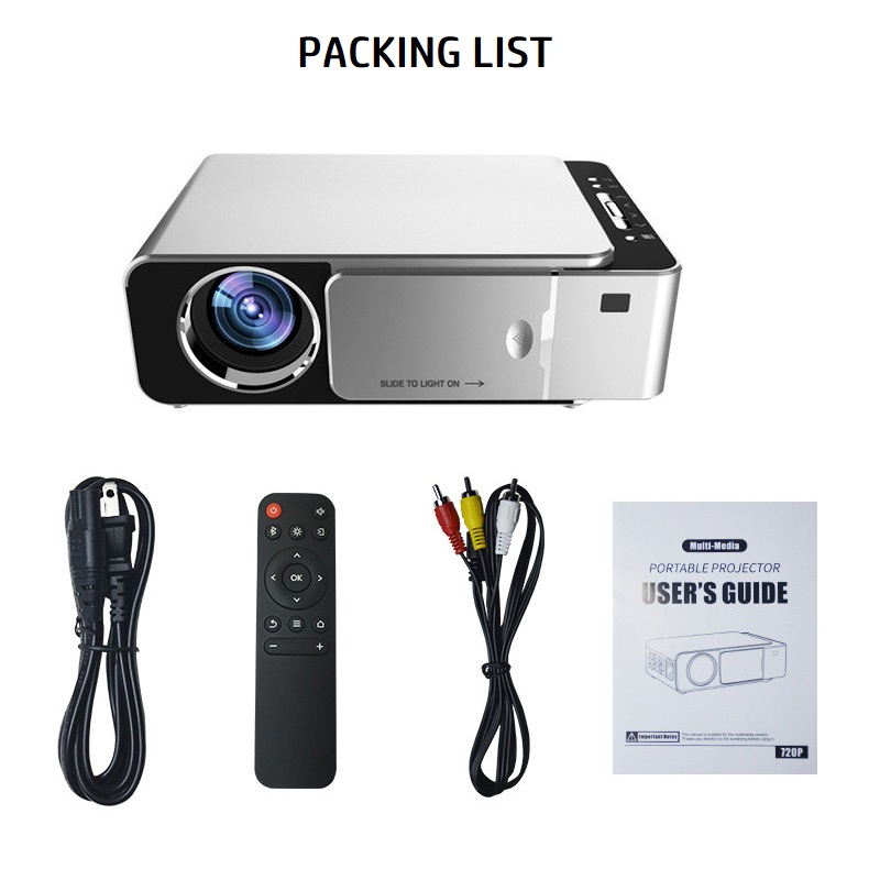 WECHO New T6 Projector 1080p Mobile Phone Same Screen Intelligent WiFi HD Projector