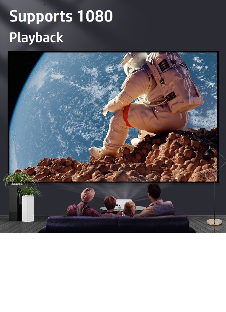 WECHO New T6 Projector 1080p Mobile Phone Same Screen Intelligent WiFi HD Projector