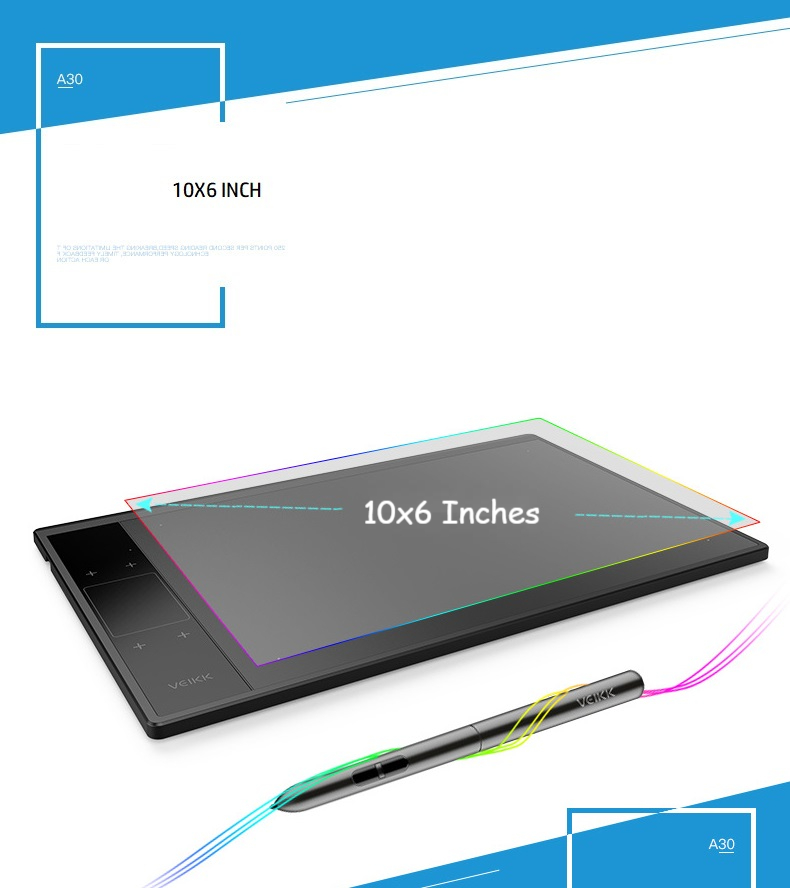 A30 10x6 Inch Graphic Tablet Hand-painted Table Drawing Tablle Drawing board electronic drawing board 8192 Levels Grap WECHO