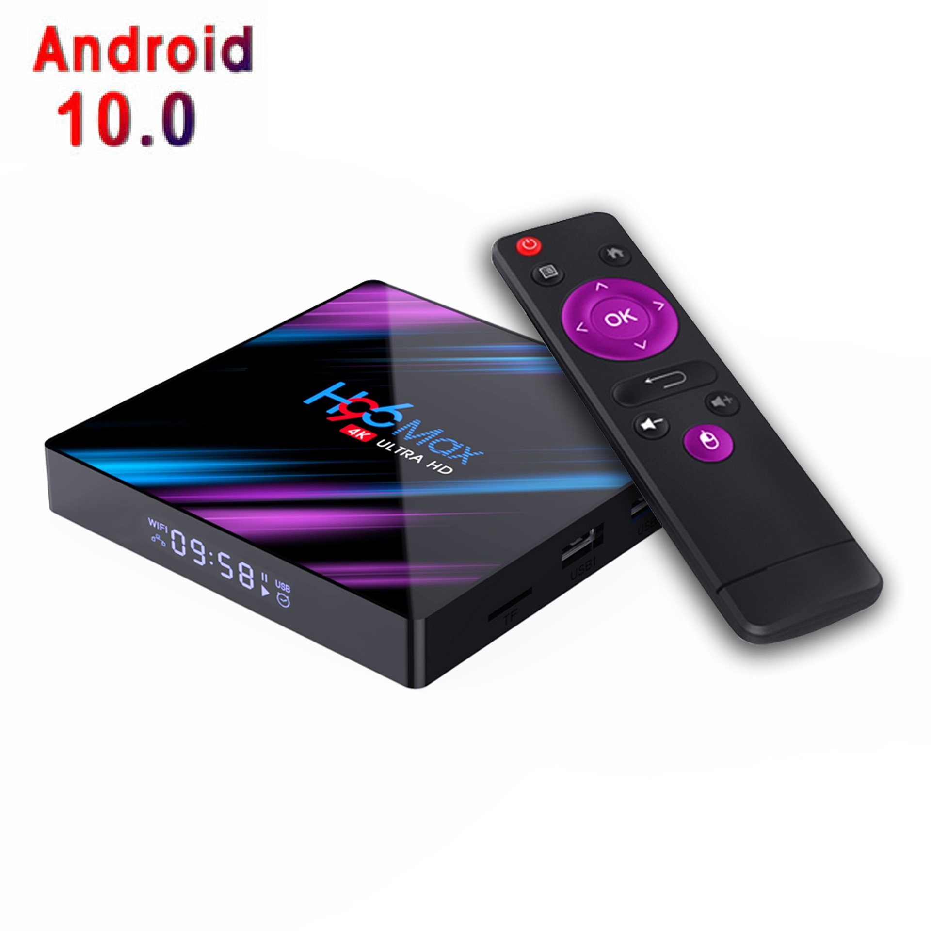 WECHO H96max Set Top TV Box RK3318 Android 10.0 Smart 4K HD Network Player Digital 4G RAM/64G ROM