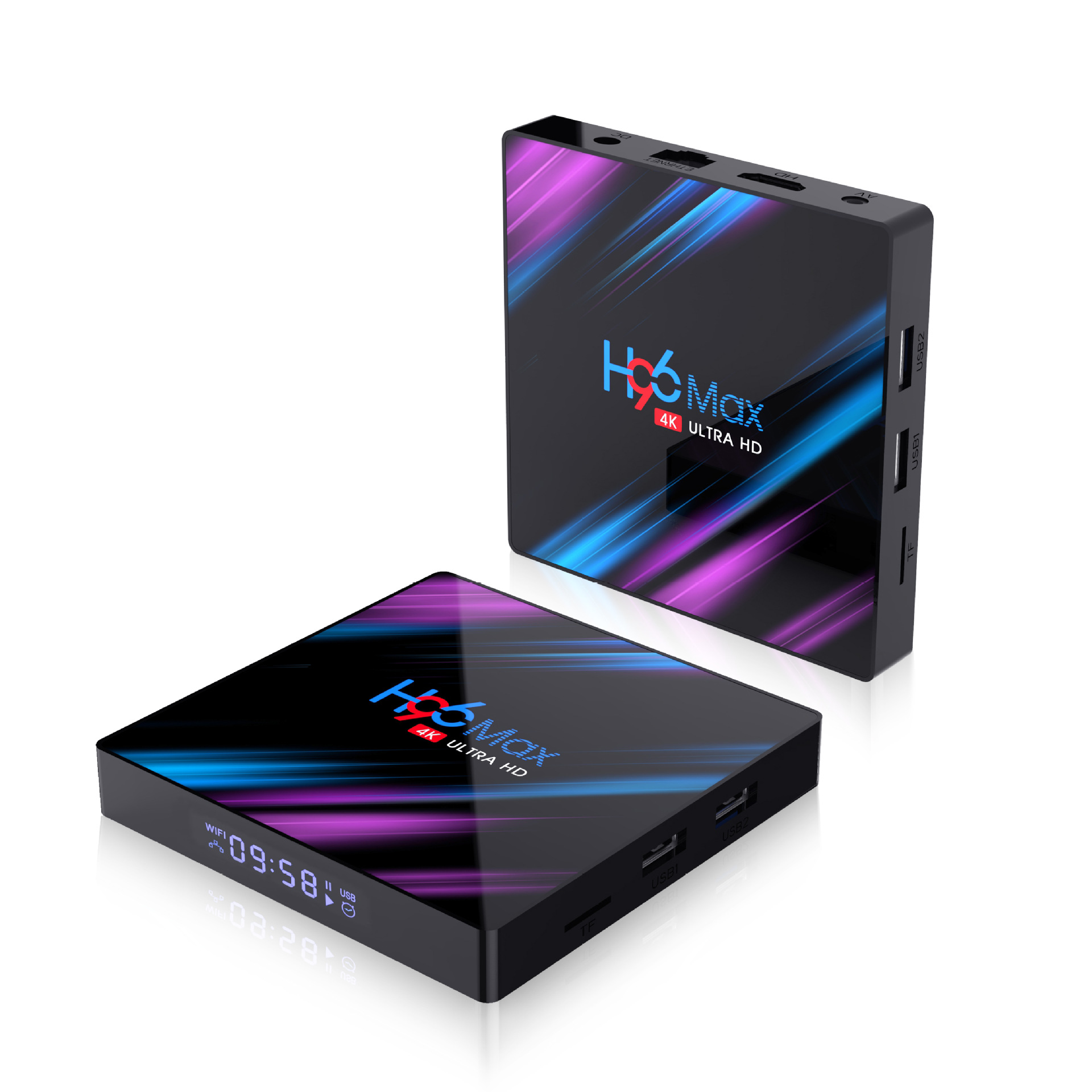 WECHO H96max Set Top TV Box RK3318 Android 10.0 Smart 4K HD Network Player Digital 4G RAM/64G ROM