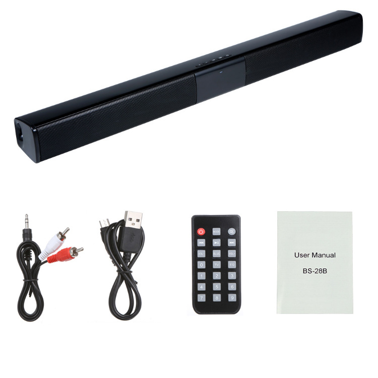 WECHO BS-28B Sound Blaster Bluetooth Speaker Wireless Card Long Stereo TV Speaker