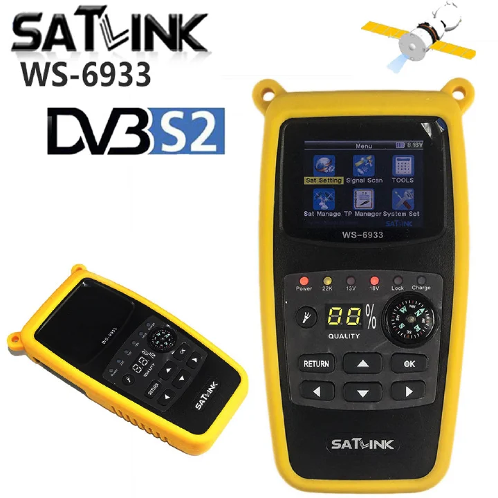 WECHO Digital Satellite Finder Detector Satlink WS6933 Signal Search LCD Screen Star Finder Display