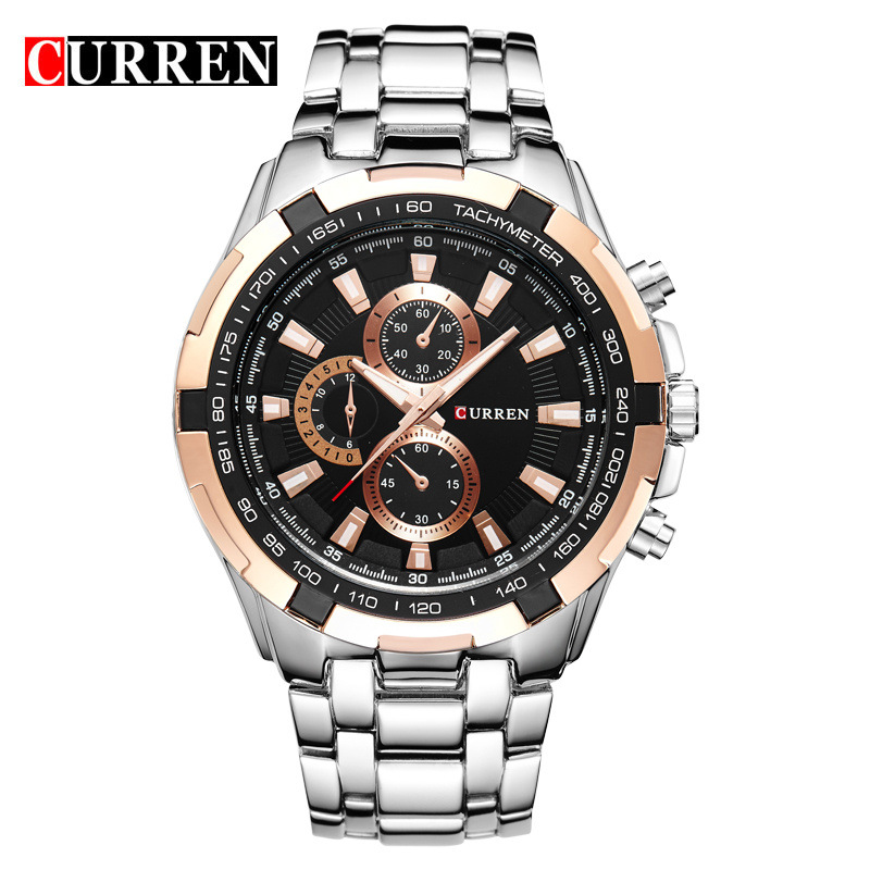 WECHO CURREN 8023 Swiss Men&apos;s Fashion Musiness Quartz Watch