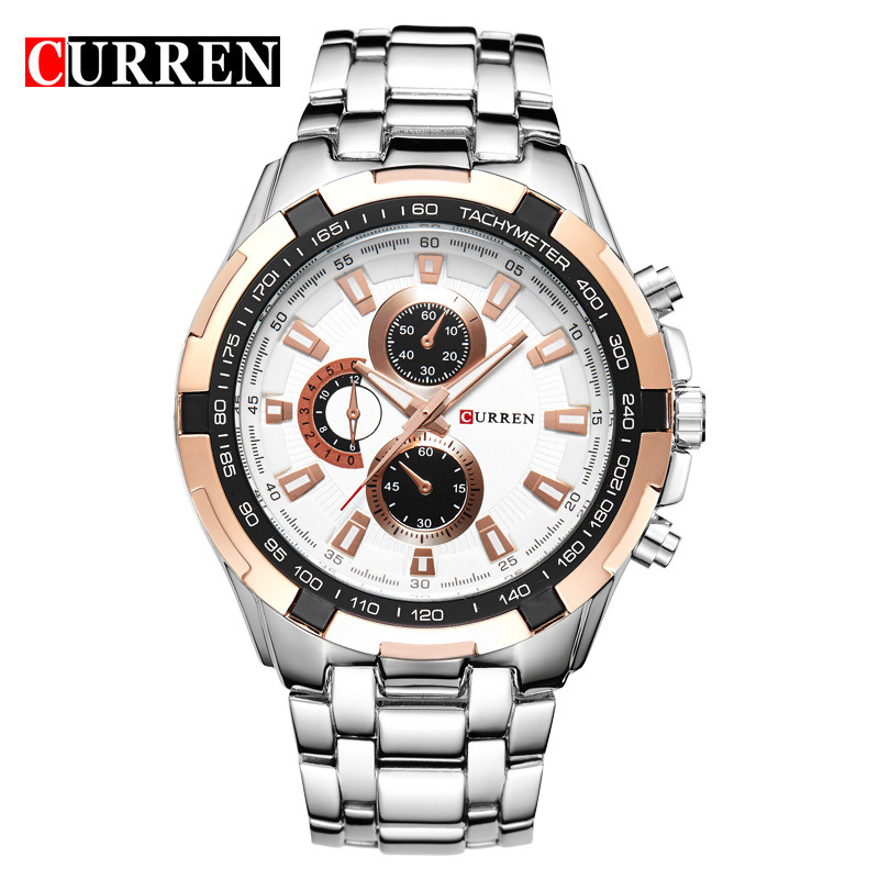 WECHO CURREN 8023 Swiss Men&apos;s Fashion Musiness Quartz Watch