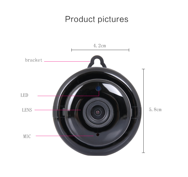 WECHO V380 Camera Home HD WiFi 1080P Dark Night Vision Intelligent Network Motion Camera