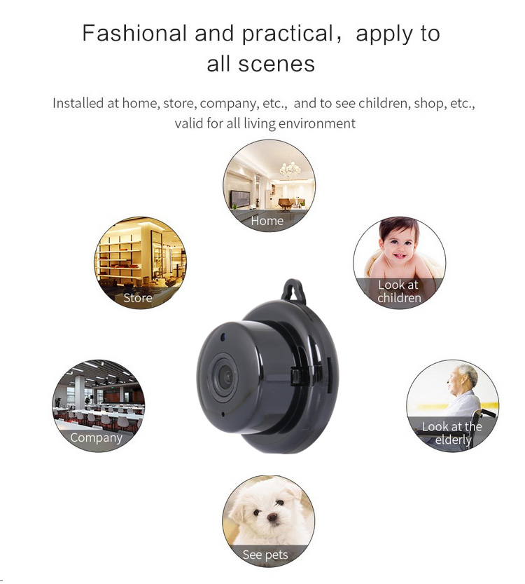 WECHO V380 Camera Home HD WiFi 1080P Dark Night Vision Intelligent Network Motion Camera