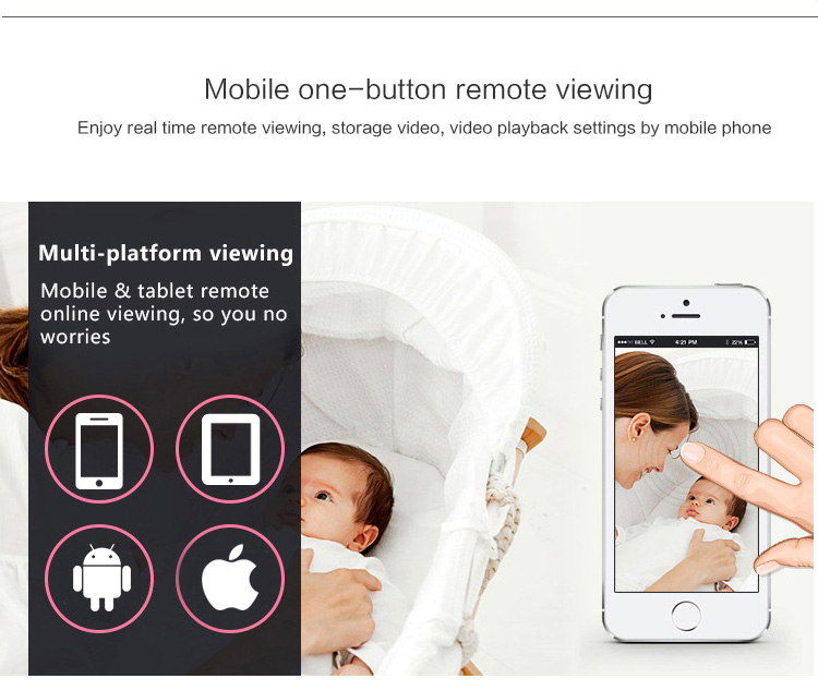 WECHO V380 Camera Home HD WiFi 1080P Dark Night Vision Intelligent Network Motion Camera