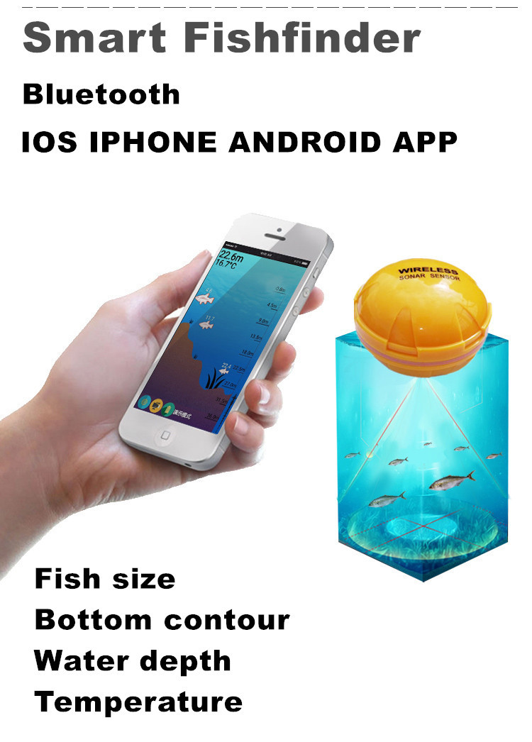 WECHO Fish Finder Underwater Wireless Detector Mobile Phone Bluetooth Intelligent Visual HD Sonar