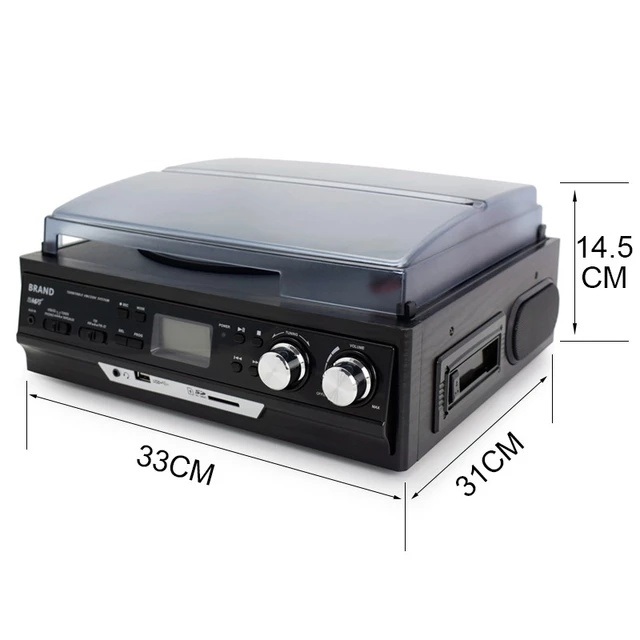 WECHO Bluetooth Recorder Player Desonic Turntable Antique USB/SD Phonograph